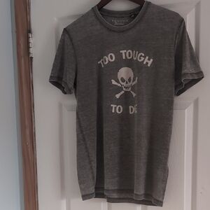 Lucky Brand Charcoal Skull Graphic Tee